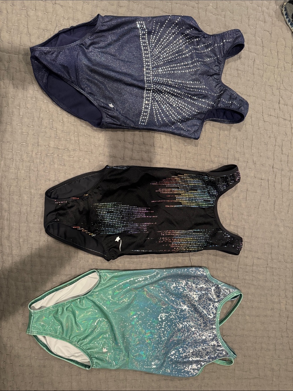 3 Destira gymnastics leotards